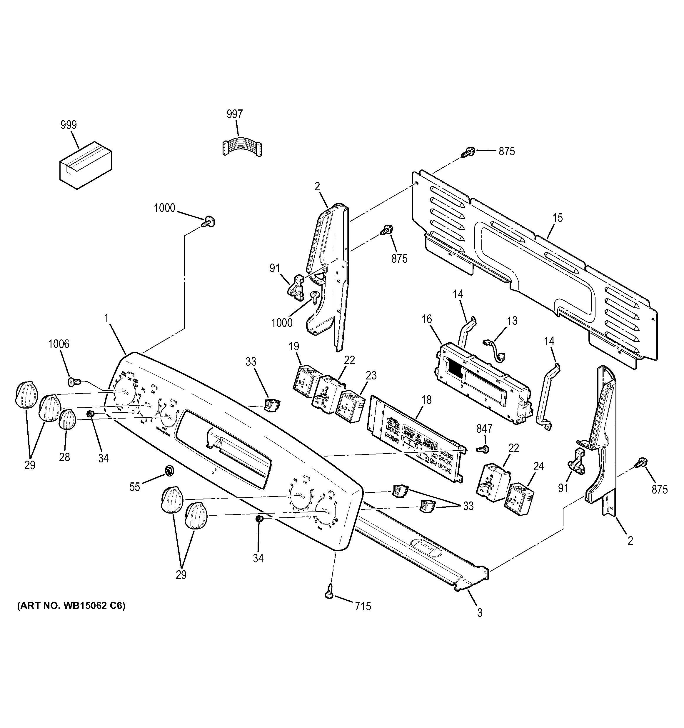 GE JB850DT1WW control panel diagram