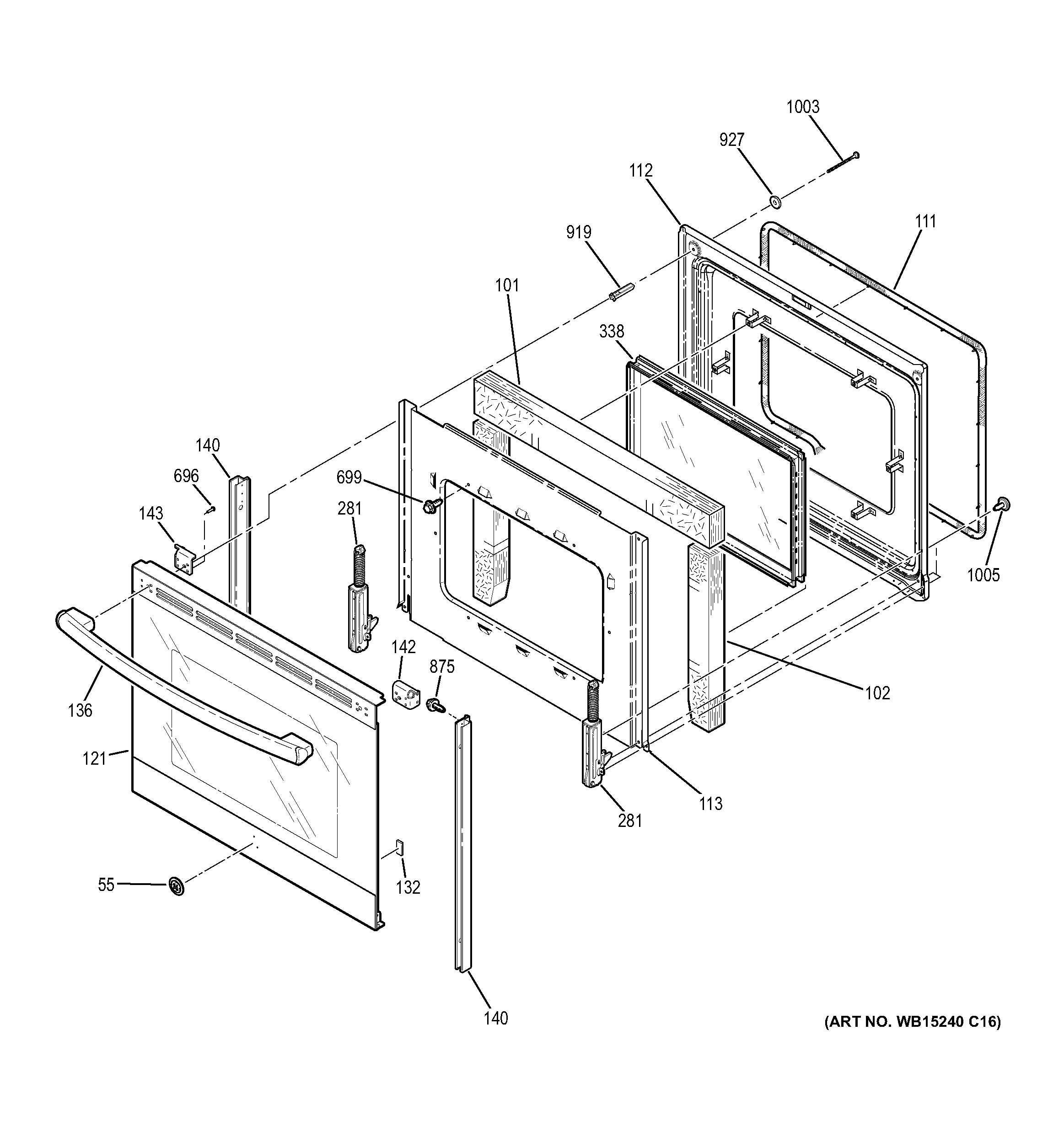 GE JBS60RK1SS door diagram
