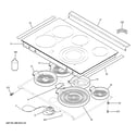 GE JS750DF2WW cooktop diagram