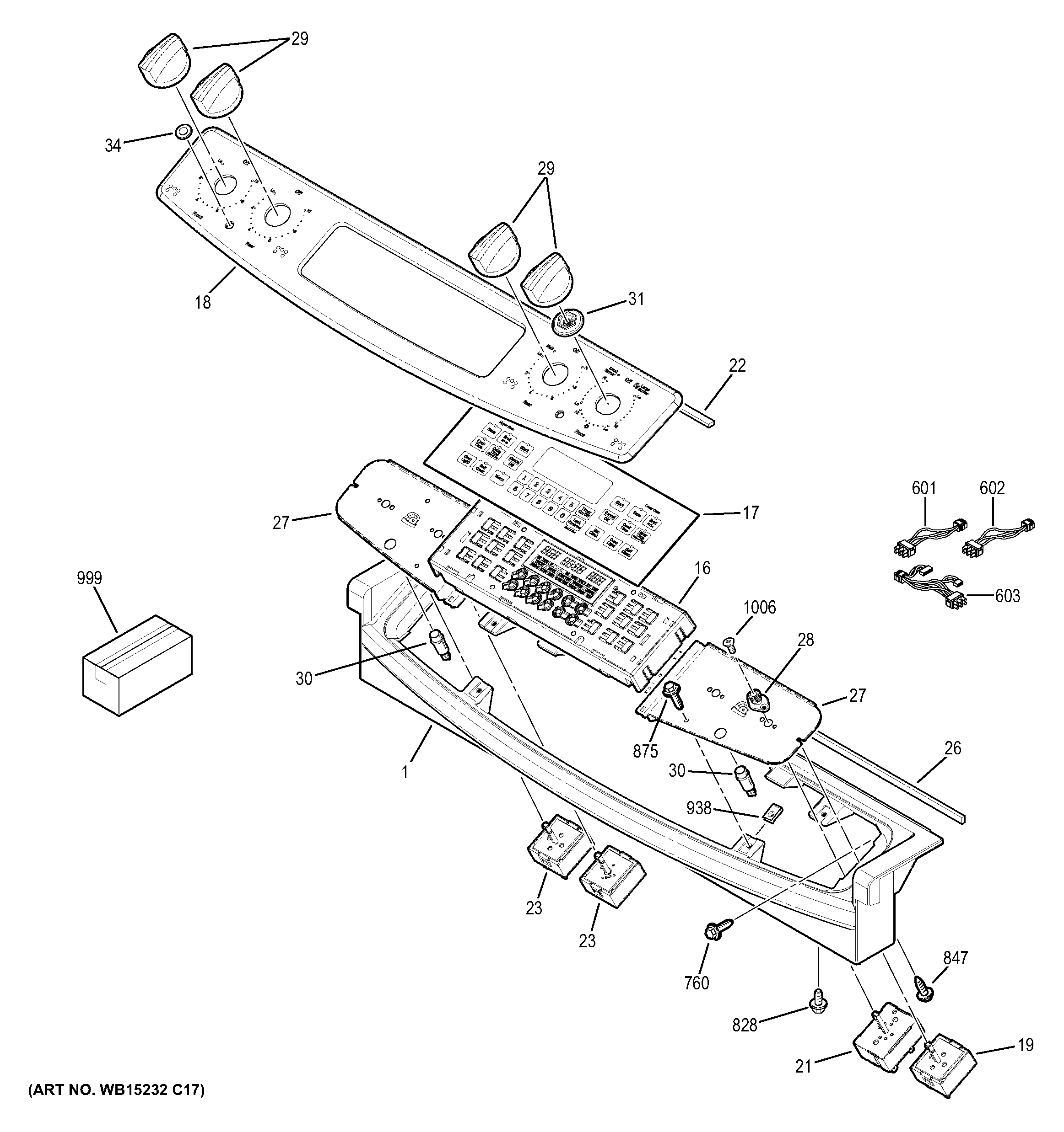 GE JS750SF3SS control panel diagram