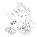 GE JGB760DEF1WW control panel & cooktop diagram