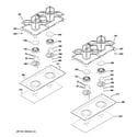 GE ZGP364LDR5SS cooktop diagram
