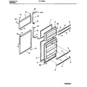 Frigidaire FRT18BRBW2 door section diagram