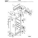 Frigidaire FRT18BRBW2 cabinet with fan assembly diagram