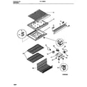 Frigidaire FRT18BRBW2 shelves, controls, divider, mullion diagram