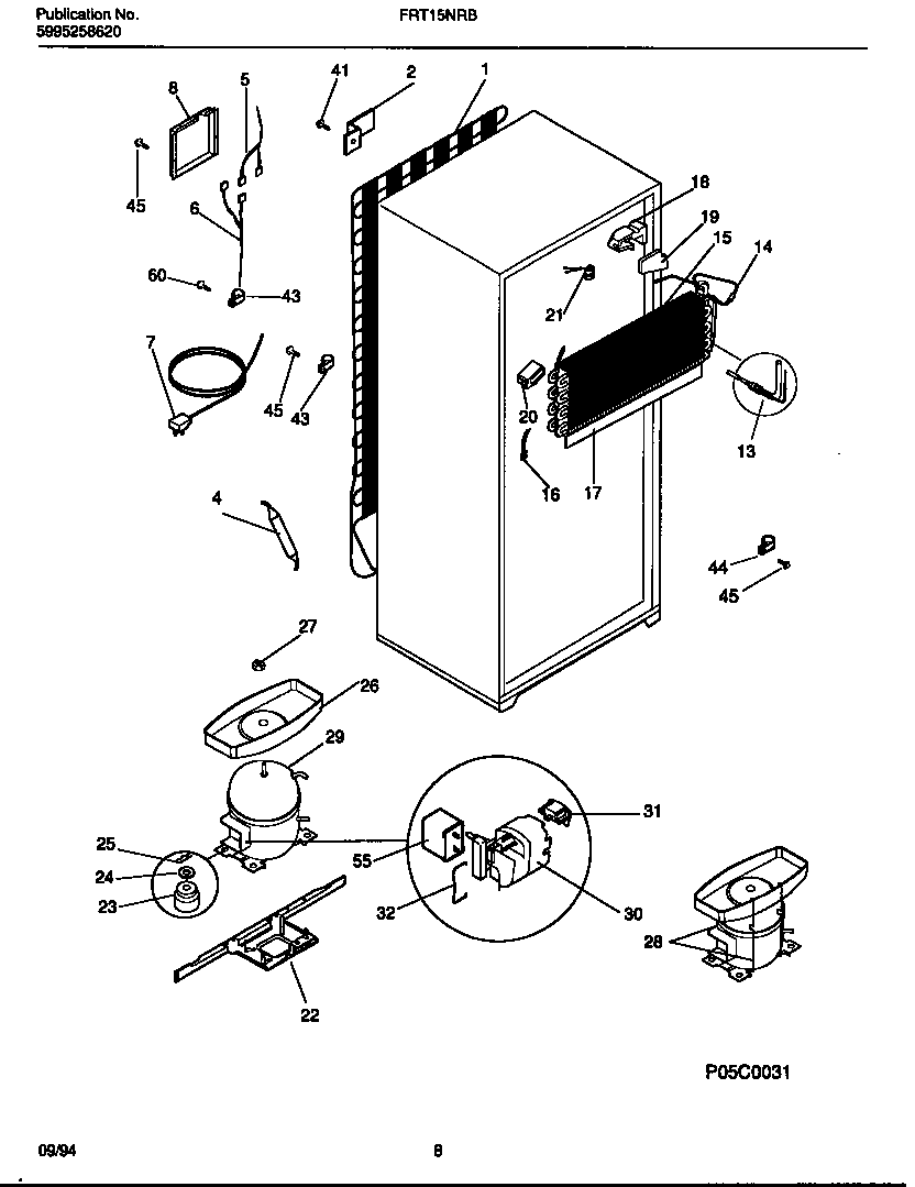 Frigidaire FRT15NRBD1 cooling system diagram