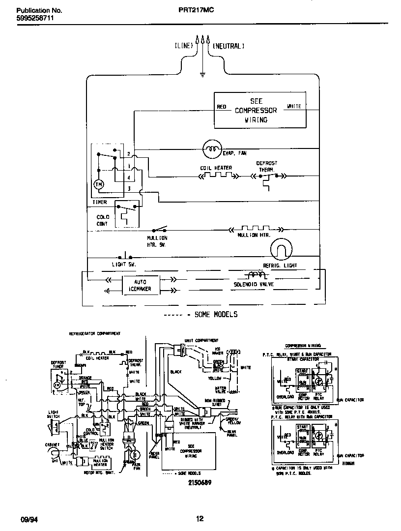 White-Westinghouse PRT215MCW5 wiring diagram diagram