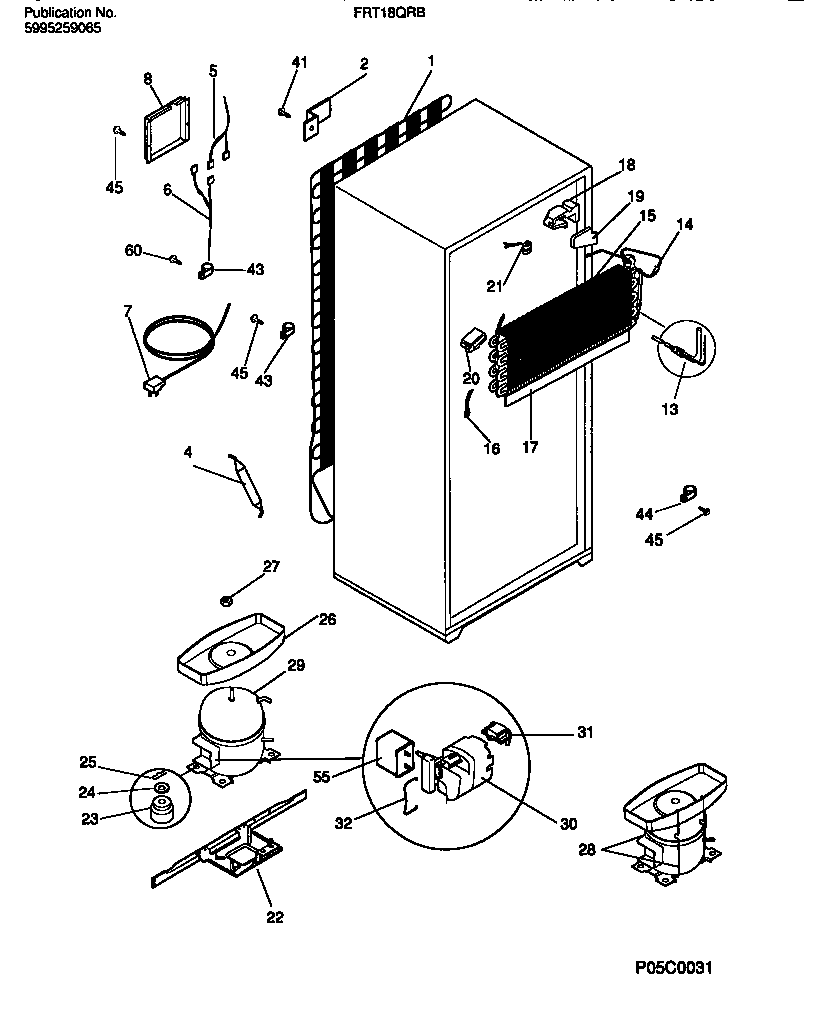 Frigidaire FRT18QRBW2 cooling system diagram