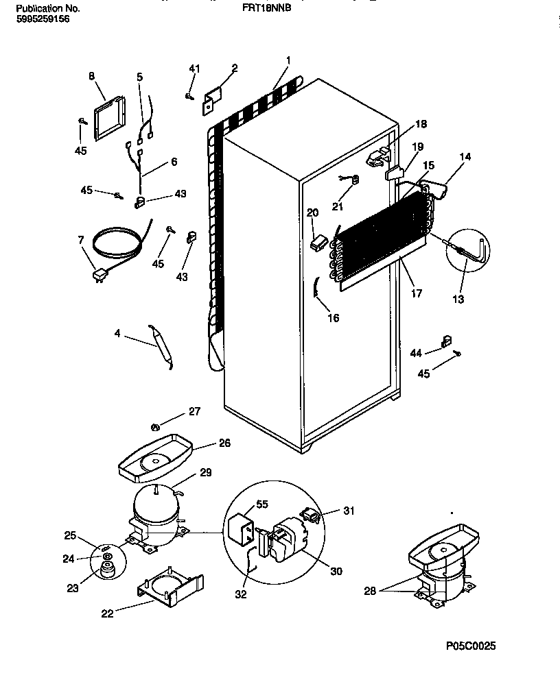 Frigidaire FRT18NNBW2 cooling system diagram