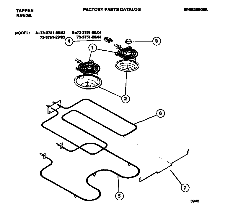 Tappan 73-3751-00-03 elements diagram