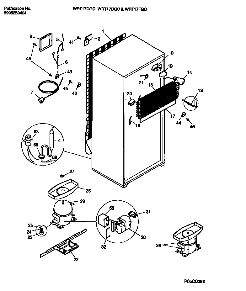 White-Westinghouse WRT17DGCY1 cooling system diagram