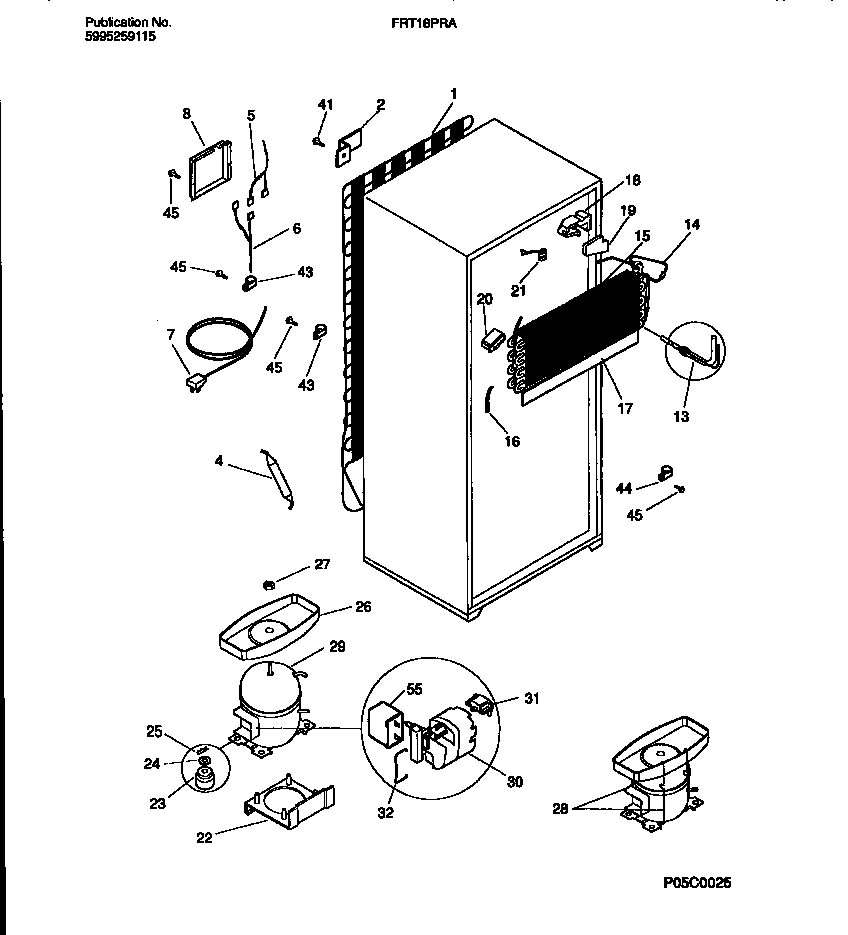 Frigidaire FRT18PRAD4 cooling system diagram