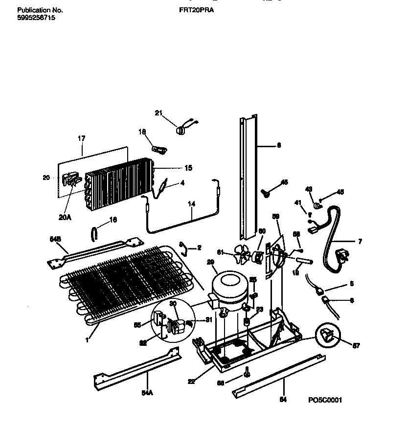 Frigidaire FRT20PRAD3 cooling system diagram