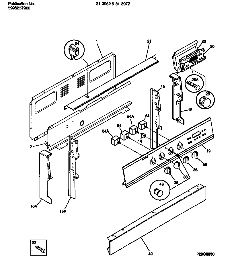 Tappan 31-3972-00-02 backgaurd diagram