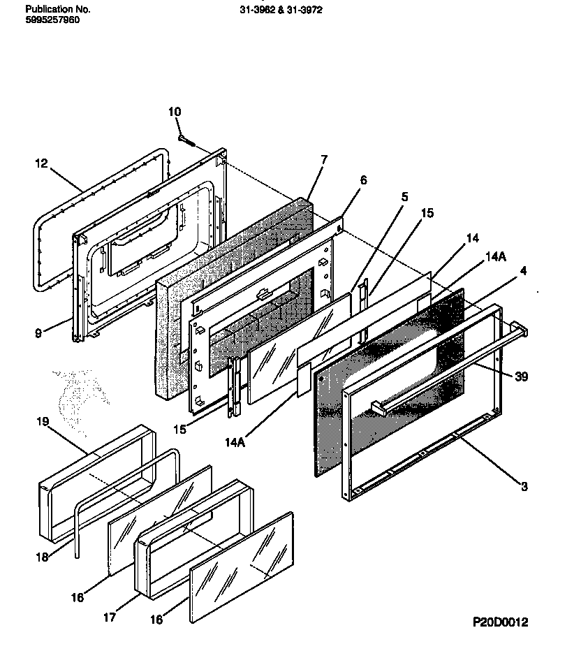 Tappan 31-3972-00-02 door diagram