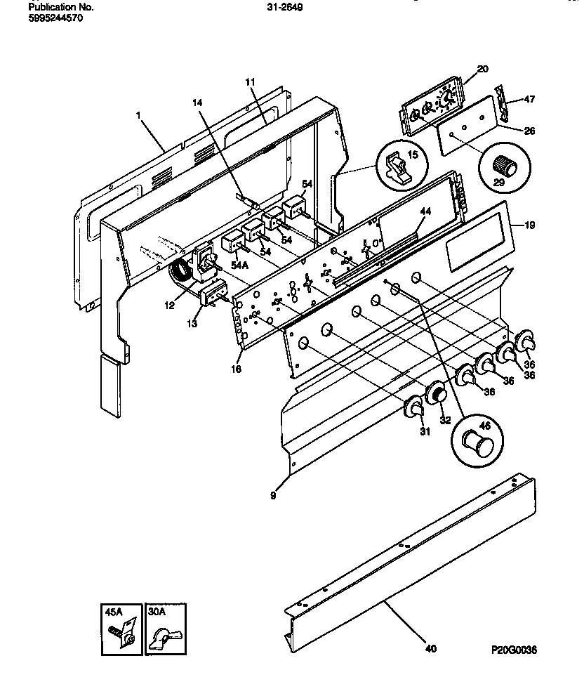 Tappan 31-2649-23-06 backguard diagram