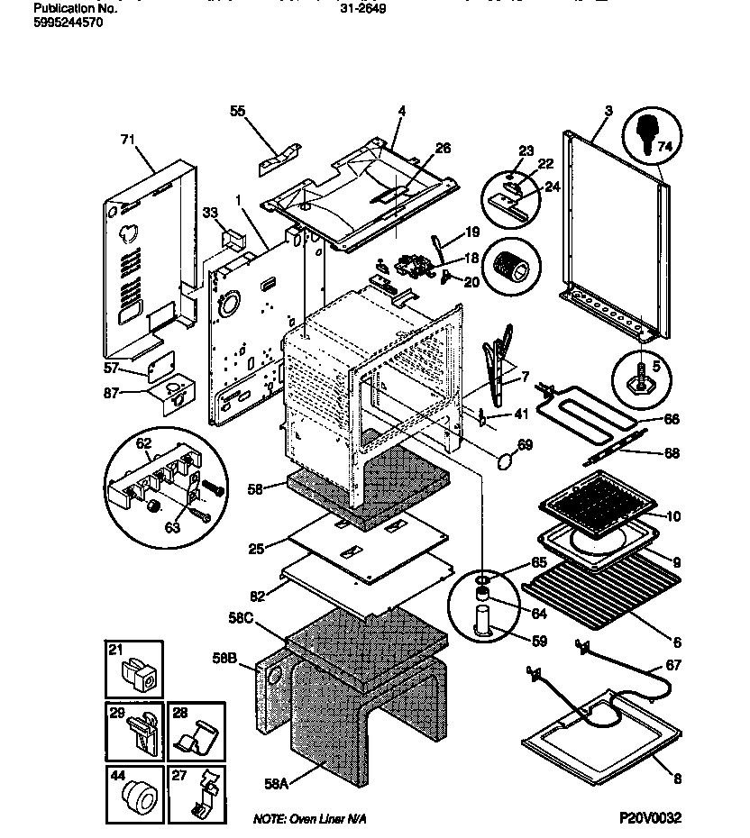 Tappan 31-2649-23-06 body diagram