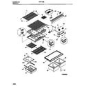 Frigidaire FRT17JRBW2 shelves, controls, divider, mullion diagram