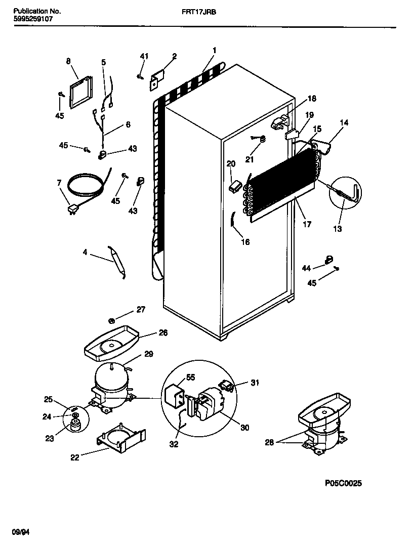 Frigidaire FRT17JRBD2 cooling system diagram