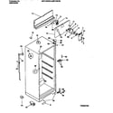 Universal/Multiflex (Frigidaire) MRT18FNBW1 cabinet w/ fan assembly diagram