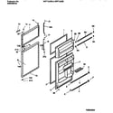 White-Westinghouse WRT18JRBD1 door section diagram
