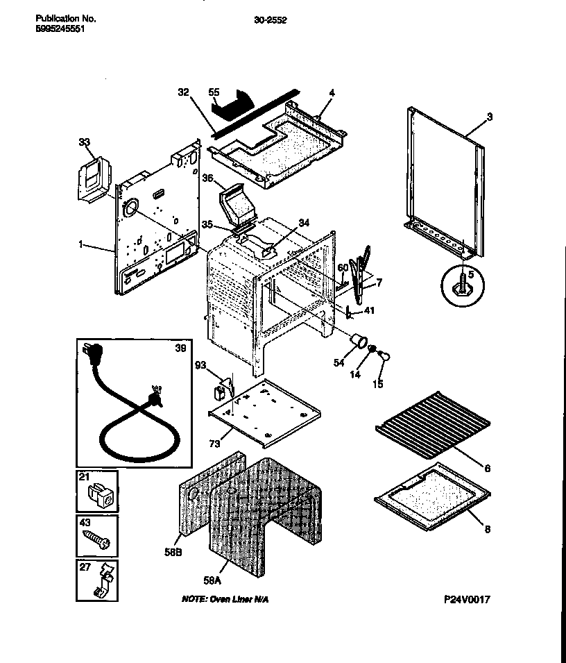Tappan 30-2552-00-02 body diagram
