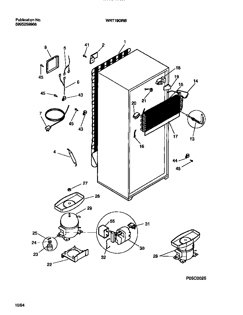White-Westinghouse WRT19GRBD2 cooling system diagram