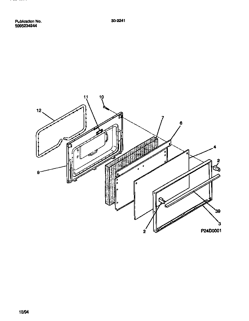 Tappan 30-2241-00-06 door diagram