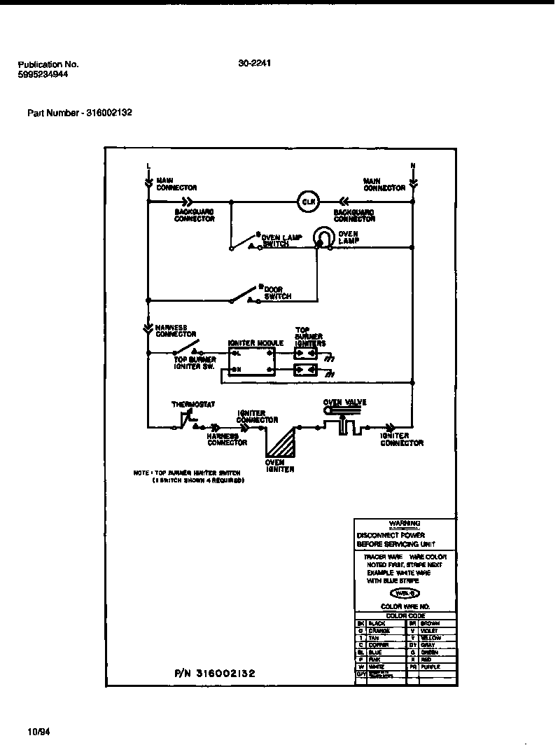 Tappan 30-2241-00-06 wiring diagram diagram