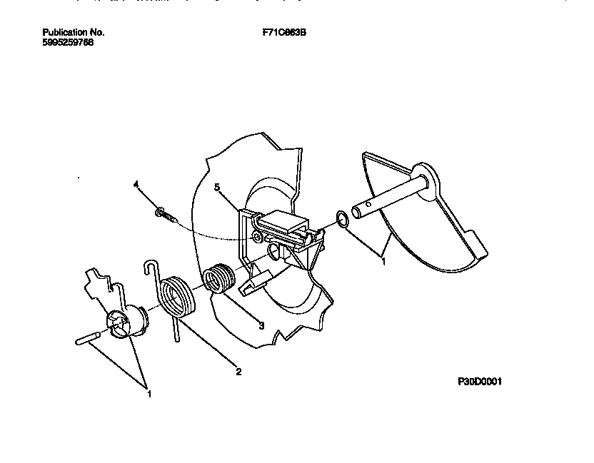 Frigidaire F71C663BS0 detergent cup dispenser diagram