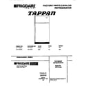 Tappan TRT17CRAW1 top mount refrigerator diagram