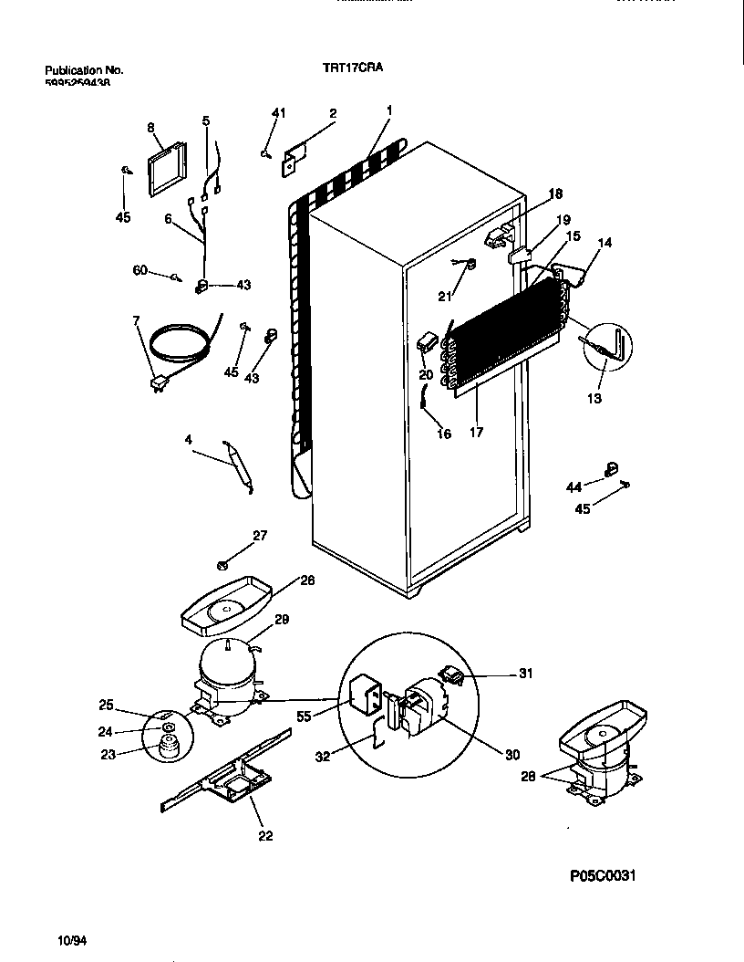 Tappan TRT17CRAW1 cooling system diagram