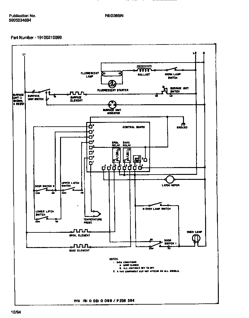 Frigidaire REG38BNL4 wiring diagram diagram