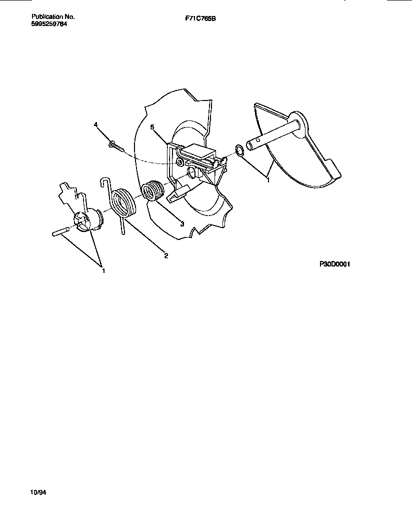 Frigidaire F71C765BB0 detergent cup dispenser diagram