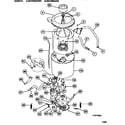 Frigidaire WA7200AWW3 tubs, hoses, motor diagram