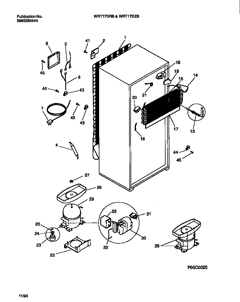 White-Westinghouse WRT17DRBD2 cooling system diagram