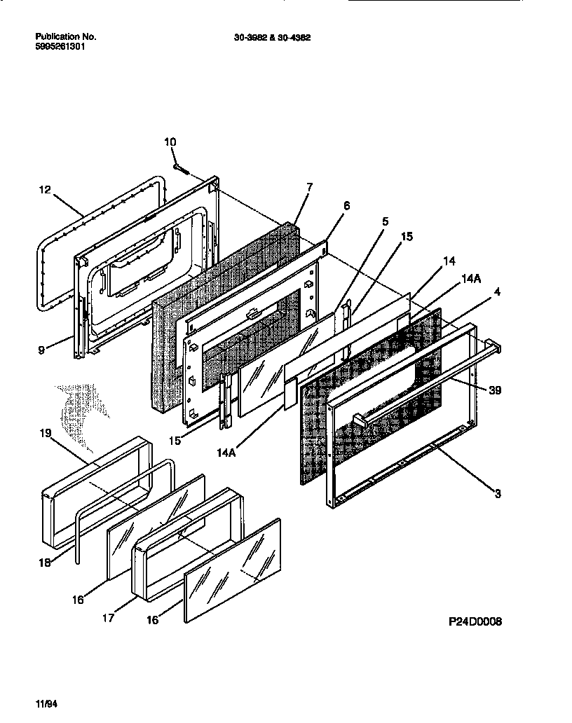 Tappan 30-4382-23-03 door diagram