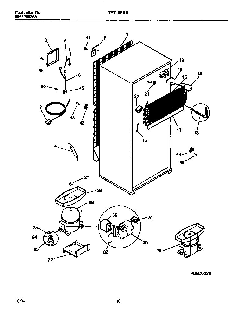 Tappan TRT19PNBD1 cooling system diagram