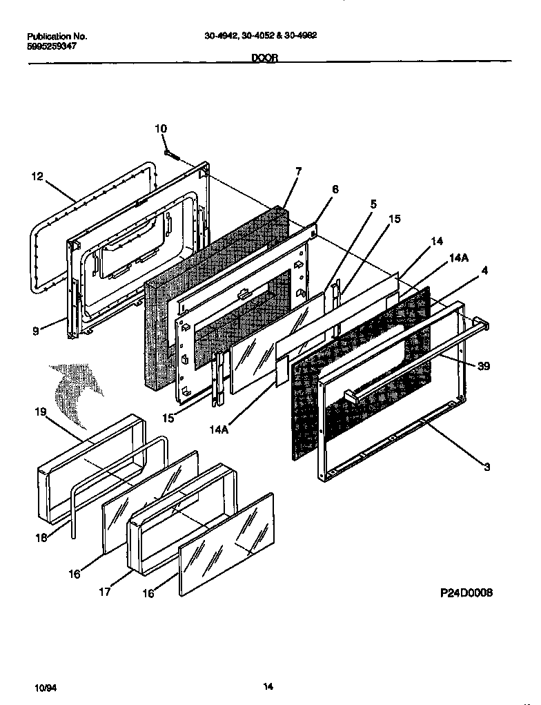Tappan 30-4942-23-04 door diagram