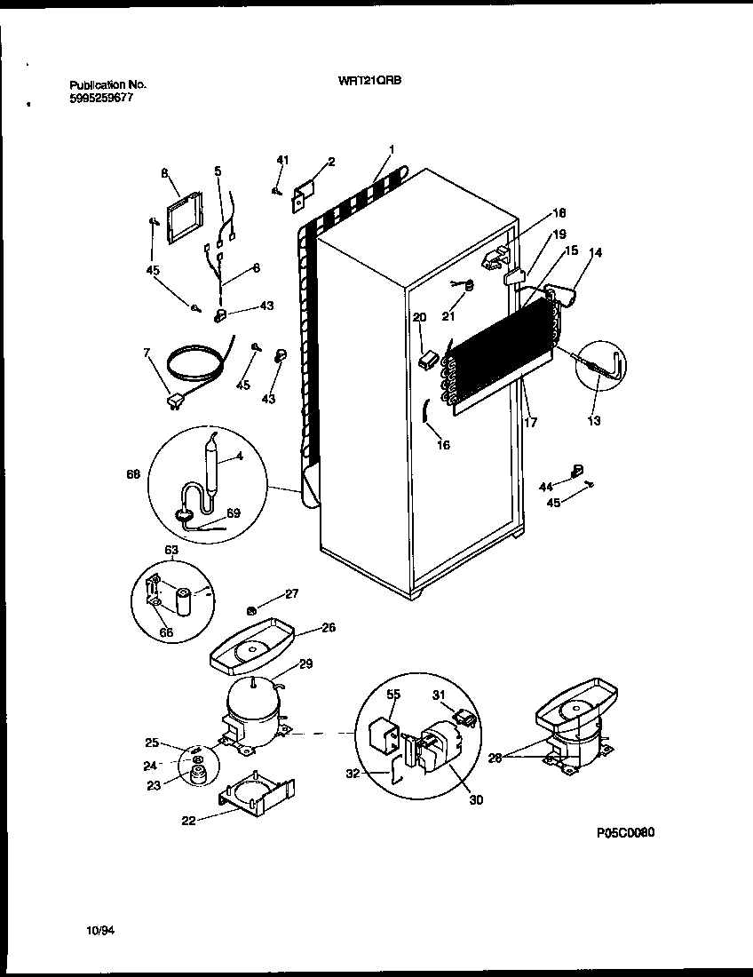 White-Westinghouse WRT21QRBW1 cooling system diagram