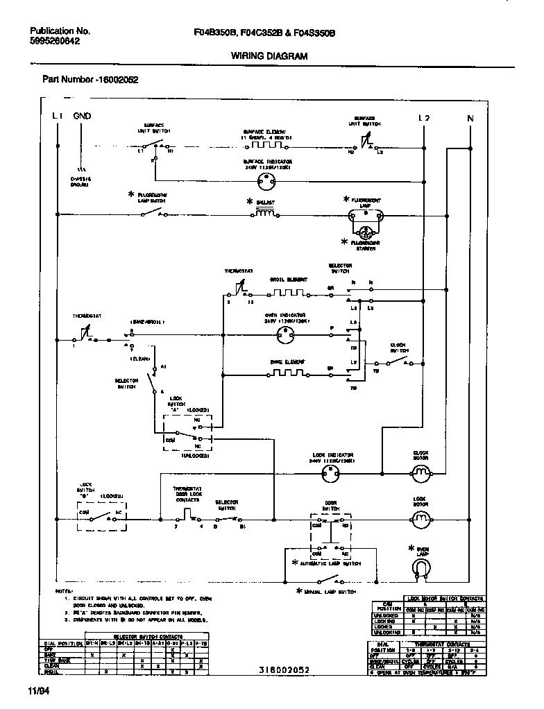 Frigidaire F04S350BWA wiring diagram diagram