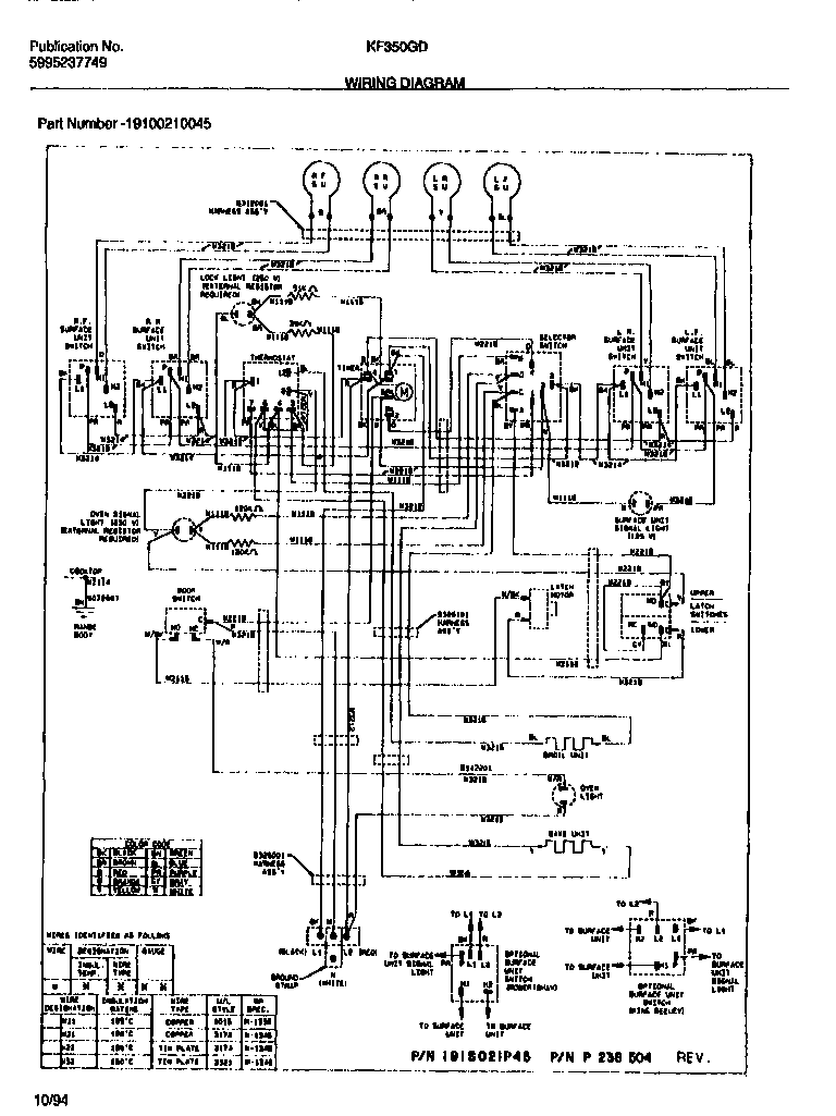White-Westinghouse KF350GDD8 wiring diagram diagram