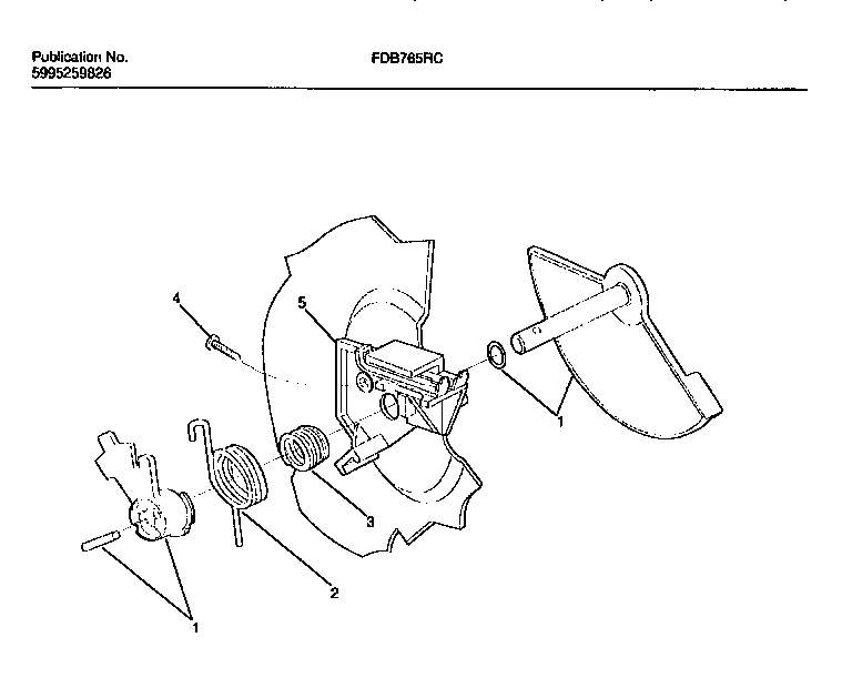 Frigidaire FDB765RCR0 detergent cup dispenser diagram