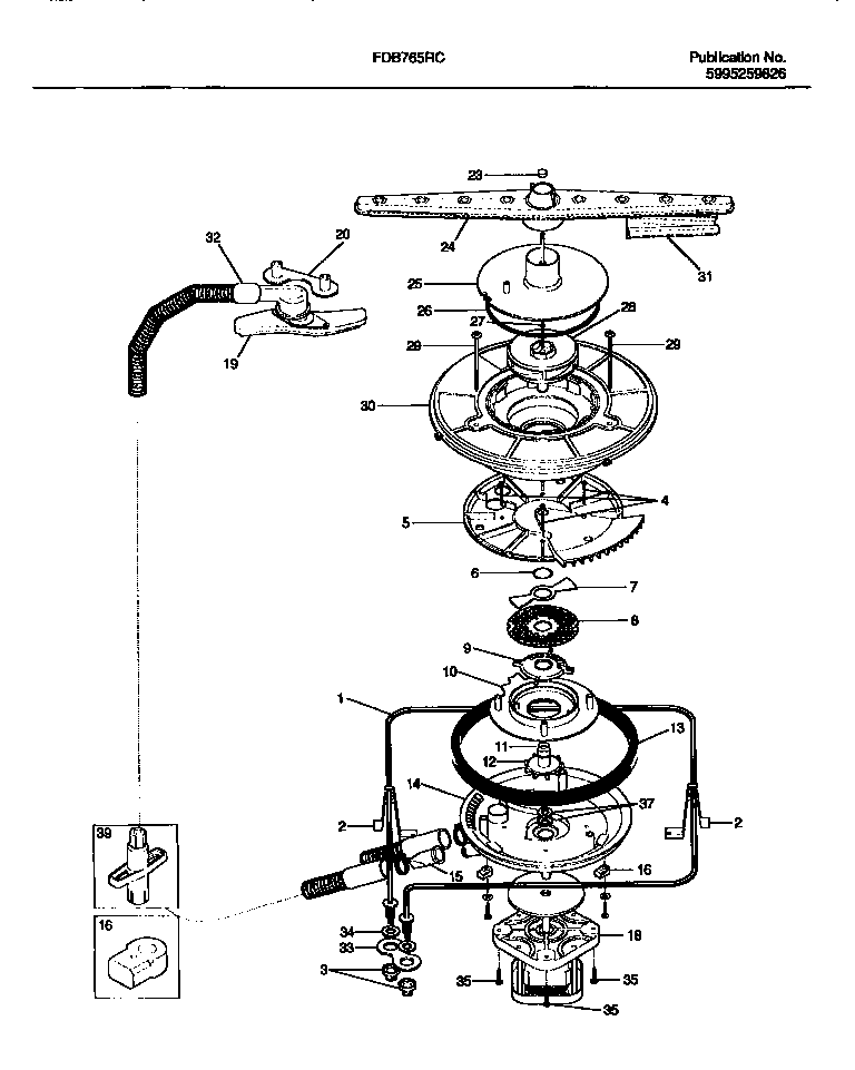 Frigidaire FDB765RCR0 motor diagram