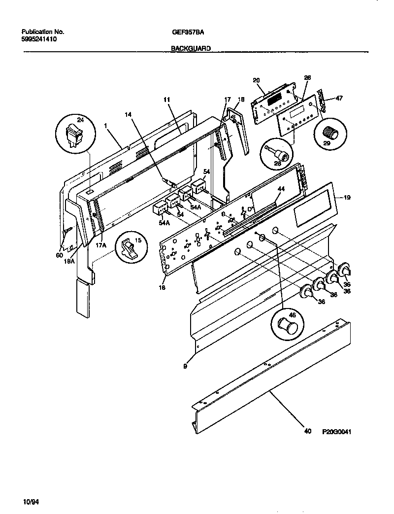 Gibson GEF357BABA backguard diagram