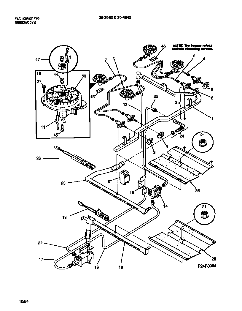 Tappan 30-4942-23-03 burner diagram