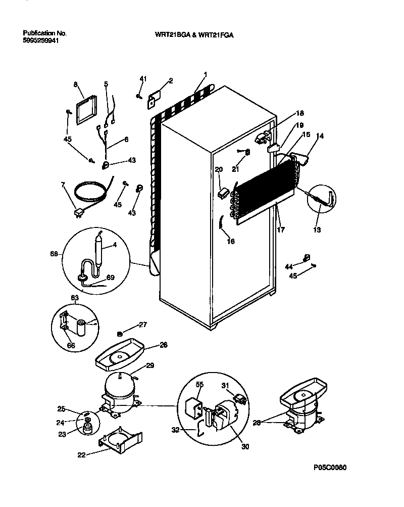 White-Westinghouse WRT21BGAW2 cooling system diagram