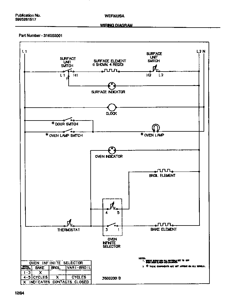 White-Westinghouse WEF322SAWA wiring diagram diagram