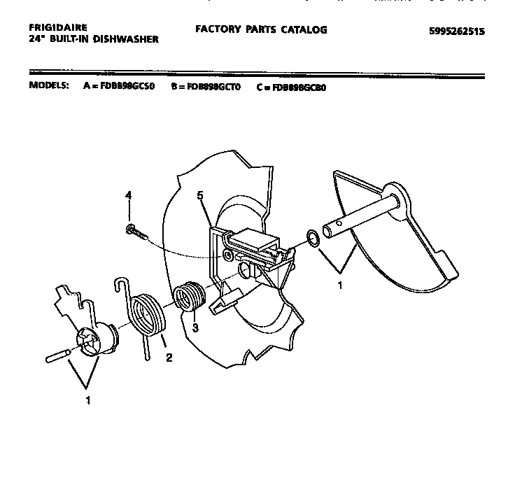 Frigidaire FDB898GCT0 detergent cup dispenser diagram