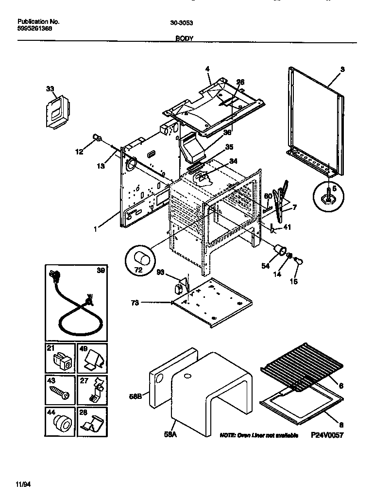 Tappan 30-3053-23-02 body diagram